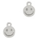 DQ Metal charm Smiley 10x8mm Antique silver
